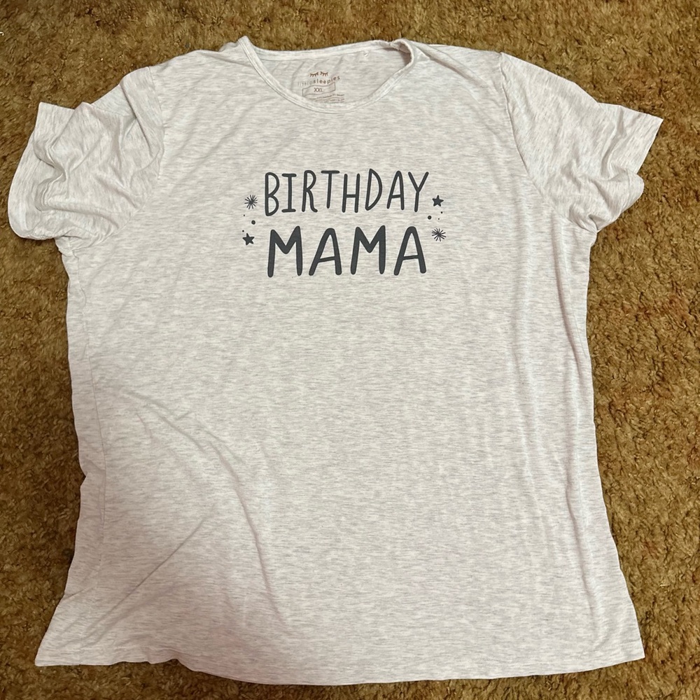 Little Sleepies Gray 'Birthday Mama' Short Sleeve Tee